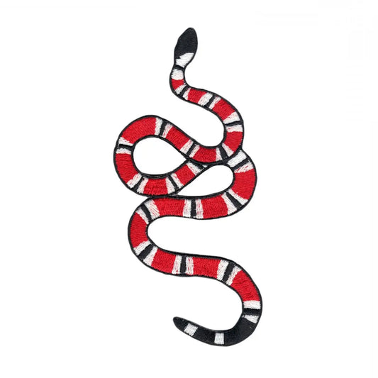 Red Coral Snake (ALT) Iron On Applique Patch - Right 