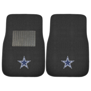 Dallas Cowboys 2-Piece 17 in. x 25.5 in. Carpet Embroidered Car Mat 