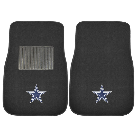 Dallas Cowboys 2-Piece 17 in. x 25.5 in. Carpet Embroidered Car Mat 