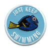 Finding Dory Just Keep Swimming Disney Iron on Patch 
