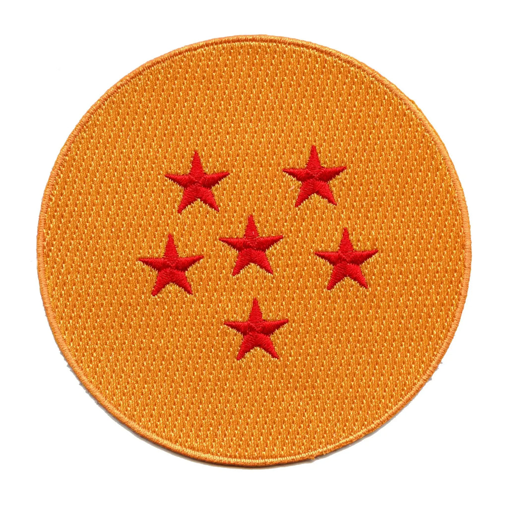 Dragon Ball Z Anime Six Star Dragon Ball Embroidered Iron On Patch 
