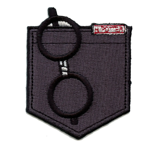 Harry Potter Glasses on Pocket Iron On Patch 