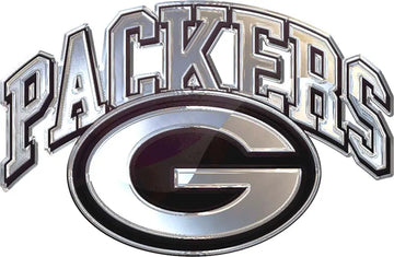 Green Bay Packers 'Packers' Solid Metal Auto Emblem 