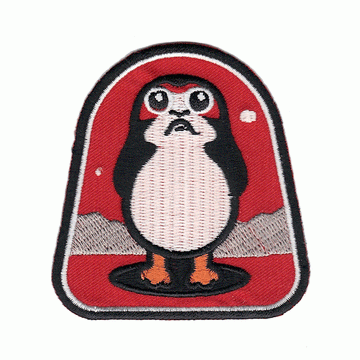 Star Wars The Last Jedi Porg Logo Iron On Patch (ALT) 