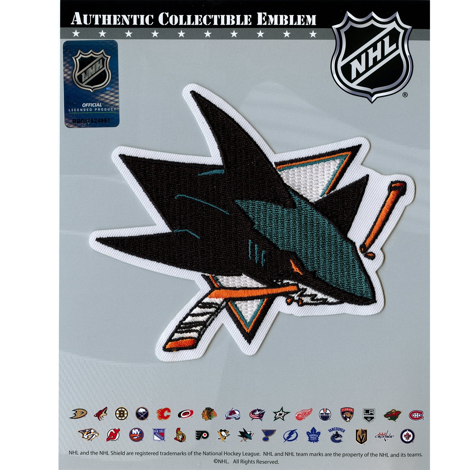 San Jose Sharks Primary Team Logo Patch 