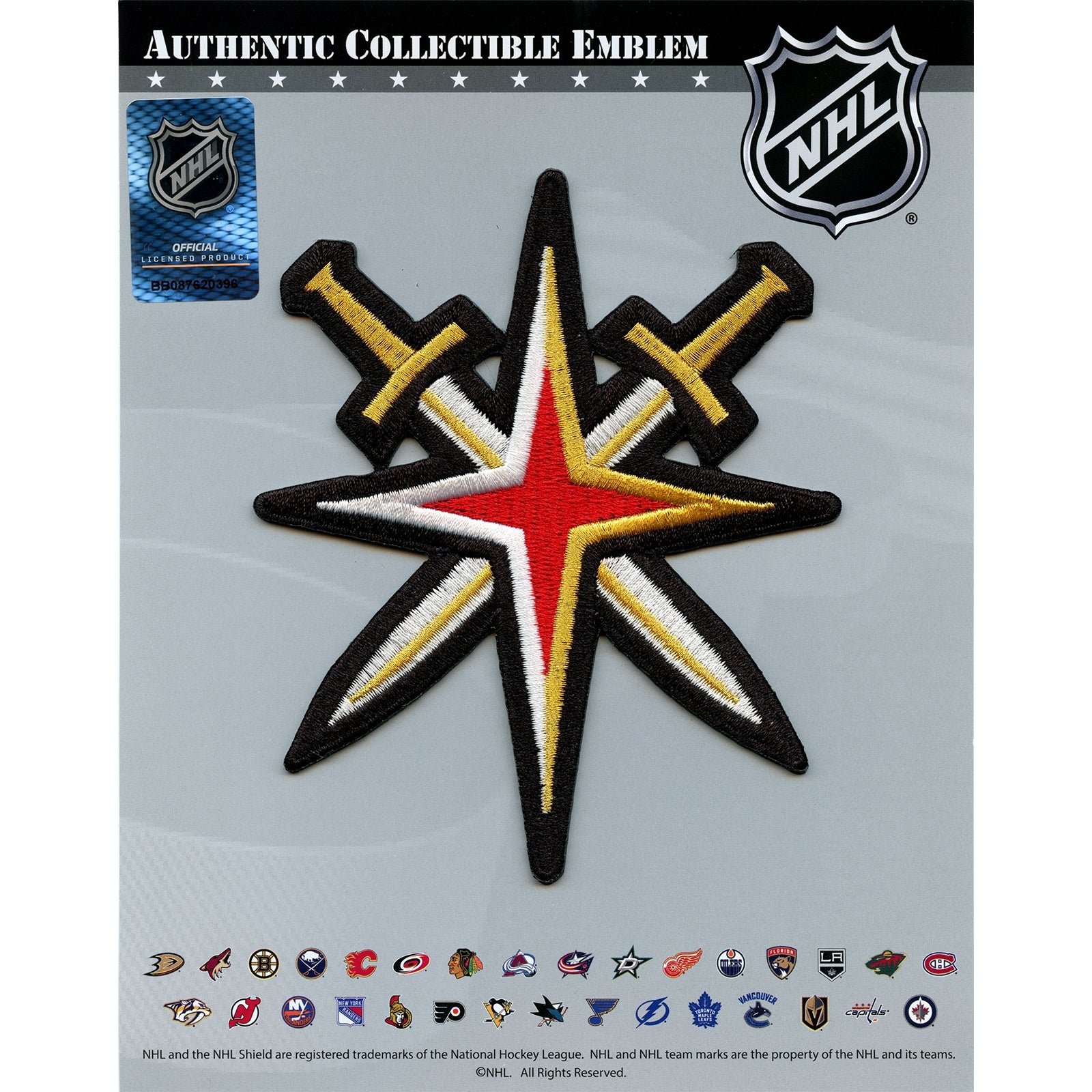 Las Vegas Golden Knights Secondary Team Logo Jersey Shoulder Patch 
